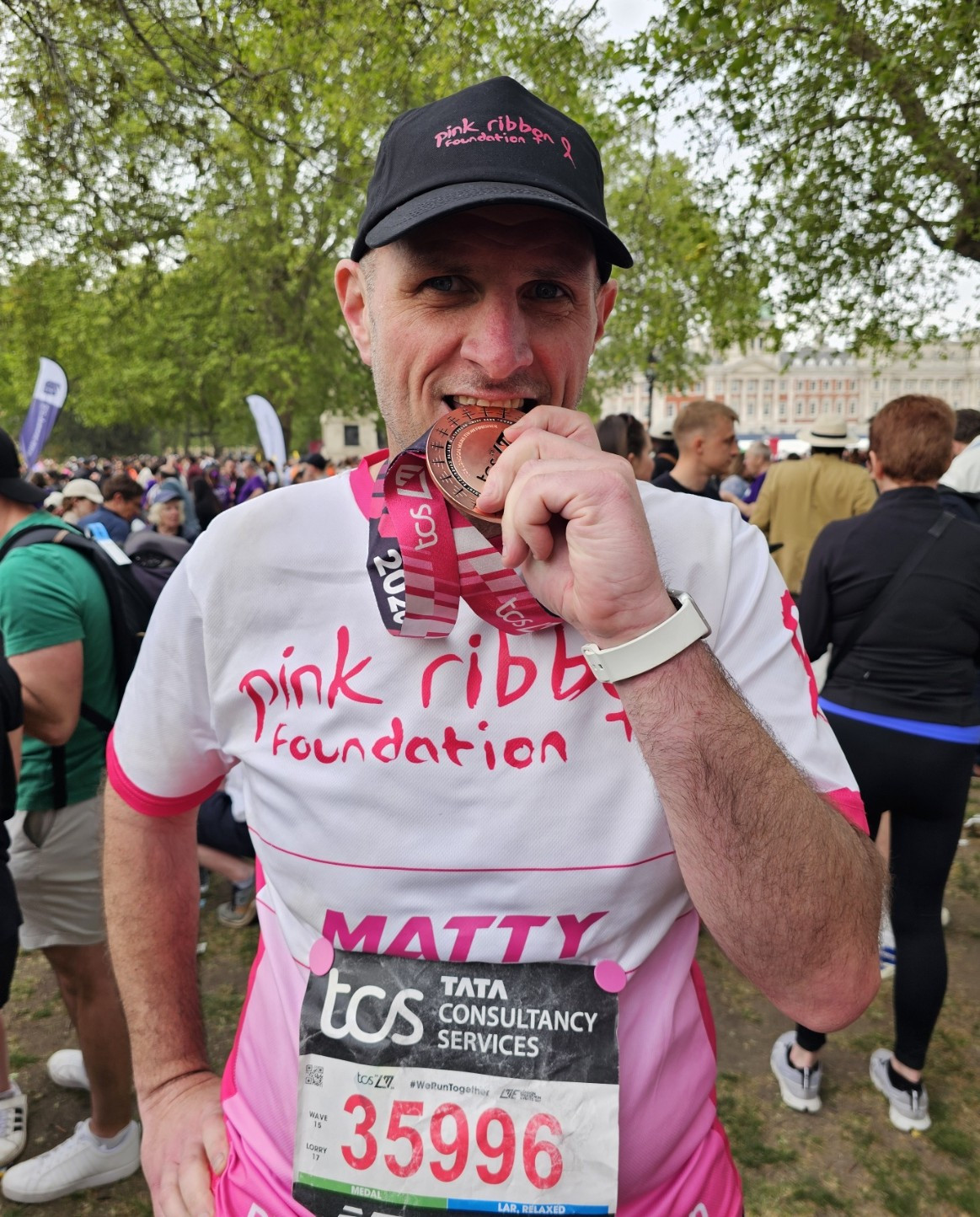 Matt Completes the London Marathon for Pink Ribbon Foundation