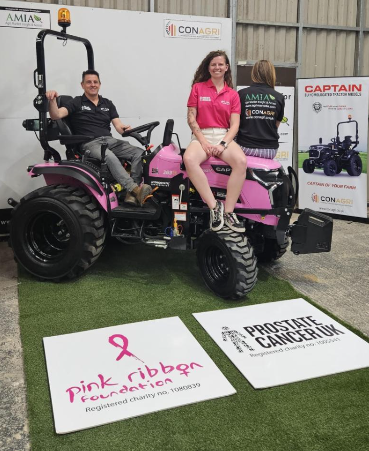Conagri brings pink & black charity tractors to Devon County Show 2025