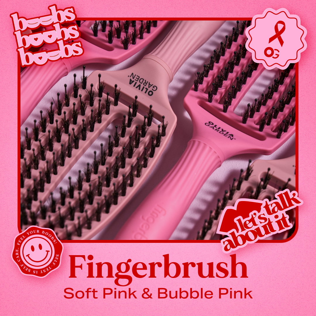 ✨ Say hello to happy, healthy hair with the Olivia Garden Fingerbrush - Think Pink Edition! ✨