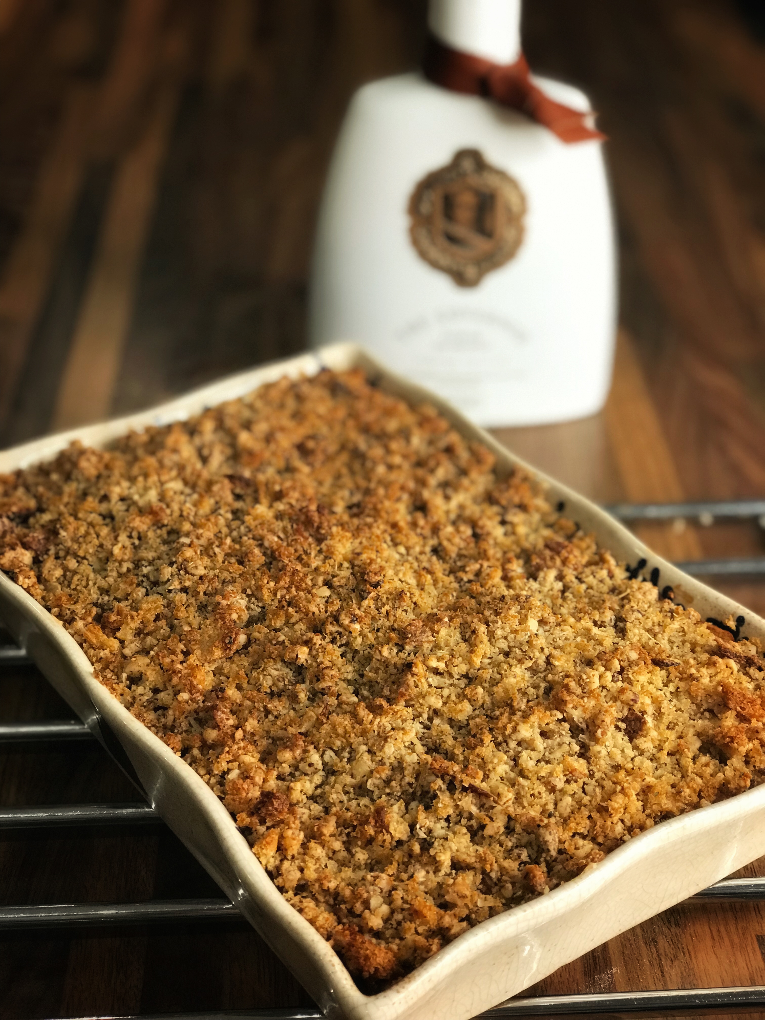 Jerusalem Artichoke, turnip & smoked garlic nutty crumble